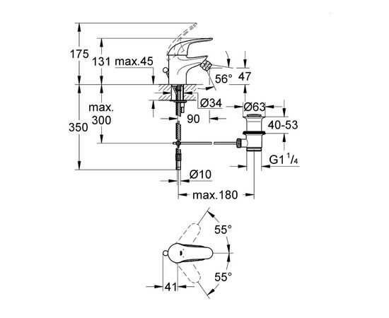 смеситель для биде grohe euroeco 32737000, хром в Актобе фото № 2