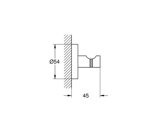 Крючок для банного халата grohe essentials 40364001, хром в Актобе фото № 2