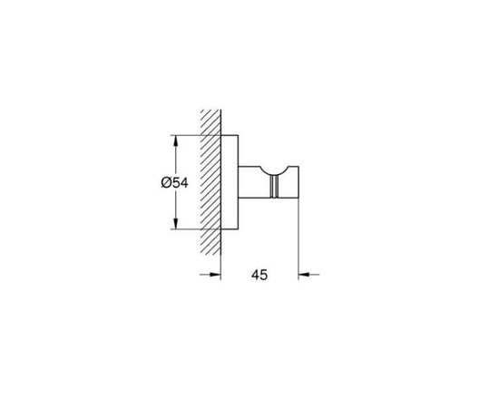 Крючок для банного халата grohe quickfix start 411732430, черный матовый в Актобе фото № 2