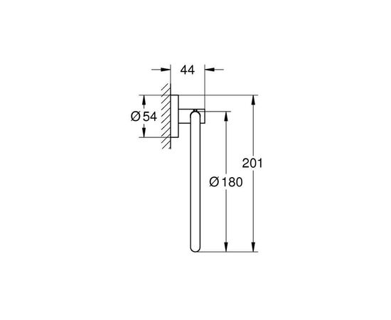 Кольцо-держатель для полотенца grohe quickfix start 411742430, черный матовый в Актобе фото № 2