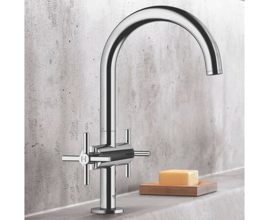 смеситель для раковины grohe atrio new 21019003, хром в Актобе фото № 2