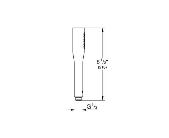 ручной душ grohe euphoria cosmopolitan stick 22126kf0, 1 вид струи, черный в Актобе фото № 3