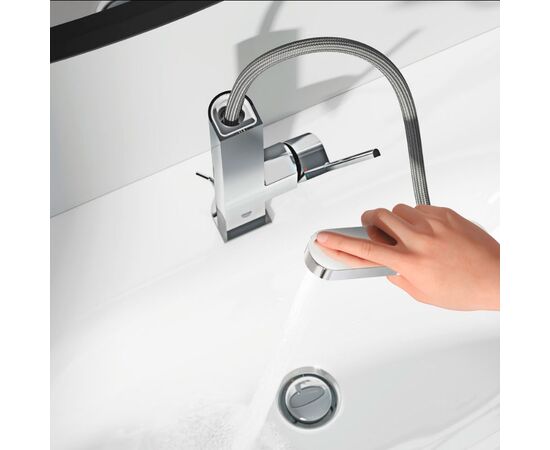 смеситель для раковины grohe plus 23843003 с выдвижным изливом, хром в Актобе фото № 3