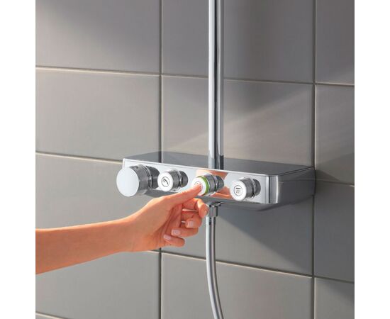 Душевая система с термостатом grohe euphoria smartcontrol system 310 cube duo 26508000, хром в Актобе фото № 3