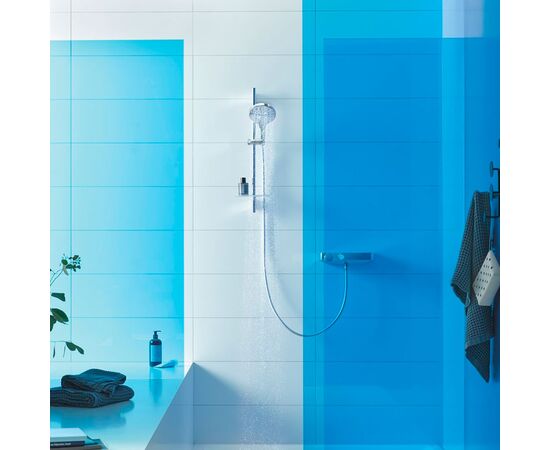 Душевой гарнитур grohe rainshower smartactive 150 26591000, 600, 3 вида струи, с полочкой, хром в Актобе фото № 3