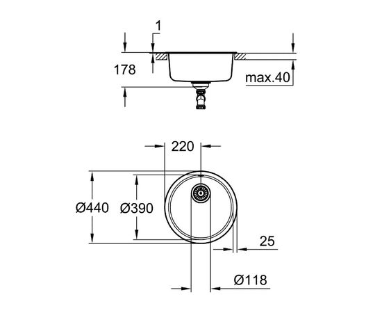 Кухонная мойка grohe k200 sink 31720sd0 в Актобе фото № 4