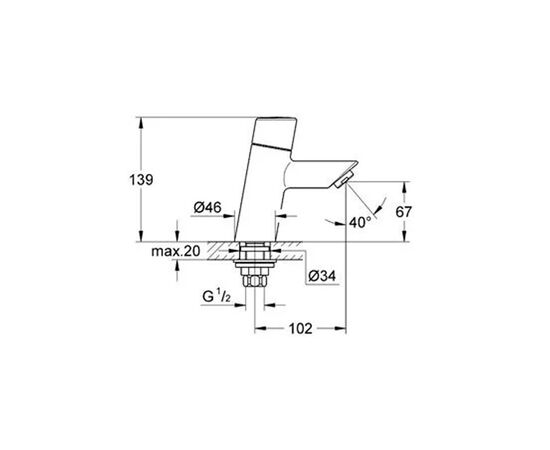 смеситель для раковины grohe concetto 32207000, хром в Актобе фото № 2