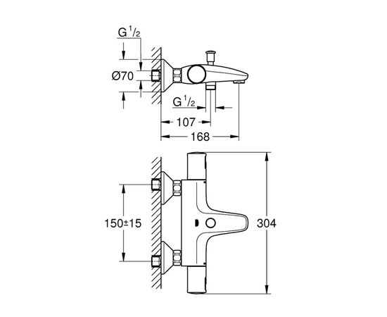 термостат для ванны grohe start quickfix 345982430, черный в Актобе фото № 3