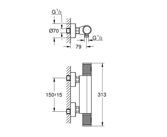 термостат для душа grohe grohtherm 1000 performance 34776000, хром в Актобе фото № 4