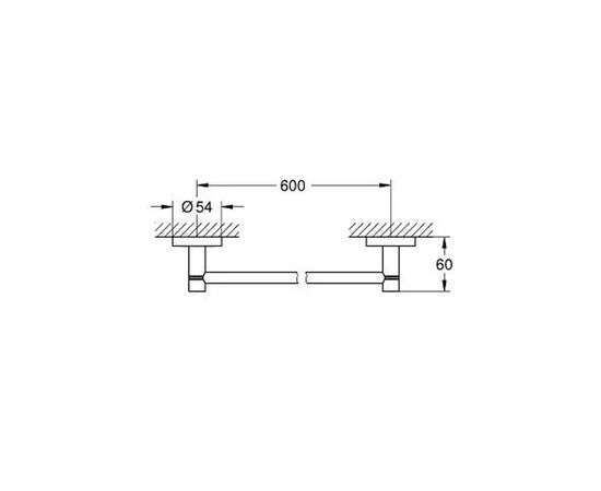 Держатель для банного полотенца grohe essentials 40366000, 600, хром в Актобе фото № 2