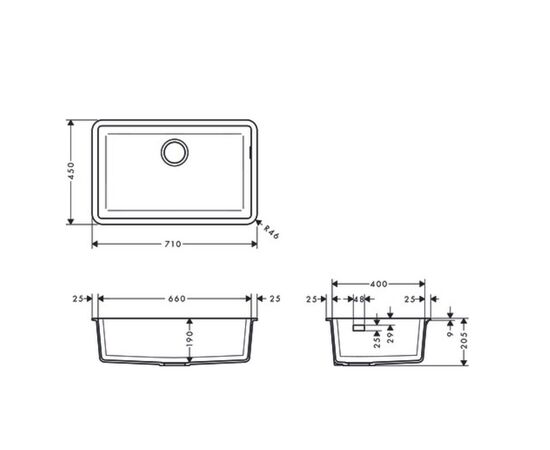 Кухонная мойка hansgrohe s51 s510-u660 43432380 серый в Актобе фото № 2