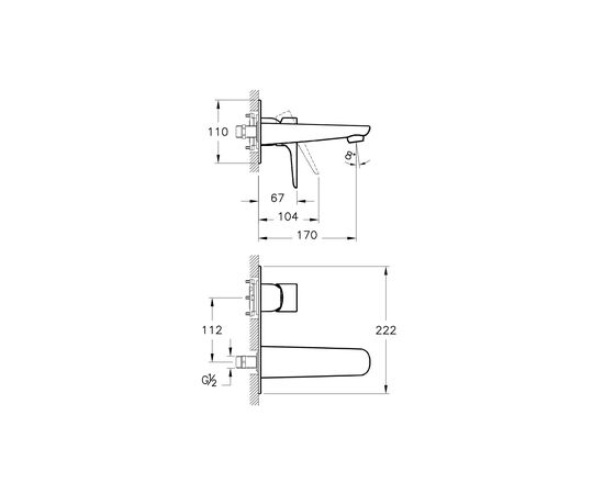 смеситель для раковины vitra x-line built-in a42399exp в Актобе фото № 2