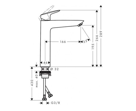 смеситель для раковины hansgrohe logis 71091000 в Актобе фото № 3