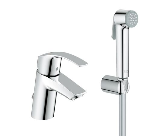 смеситель для раковины grohe eurosmart 23124002 s-size с гигиеническим душем в Актобе фото № 1