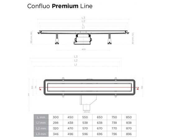 Душевой лоток pestan confluo premium 13000295 850 черный в Актобе фото № 5