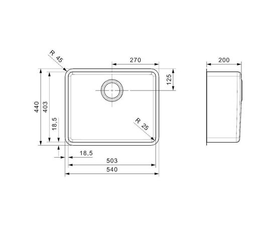 Кухонная мойка reginox ohio r32718 50x40, jet black в Актобе фото № 2