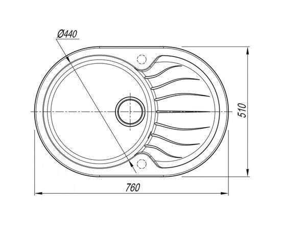 Кухонная мойка dr.gans берта 760, дюна cmc, овальная, 76x51см в Актобе фото № 3