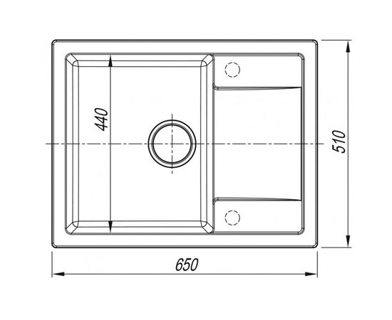 Кухонная мойка dr.gans техно 650, графит смс в Актобе фото № 3