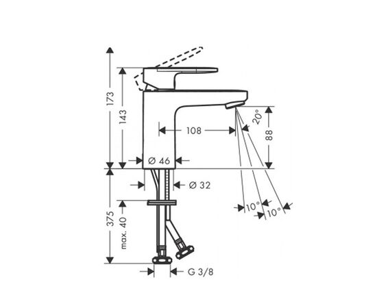 смеситель для раковины hansgrohe vernis blend 71551000 в Актобе фото № 2