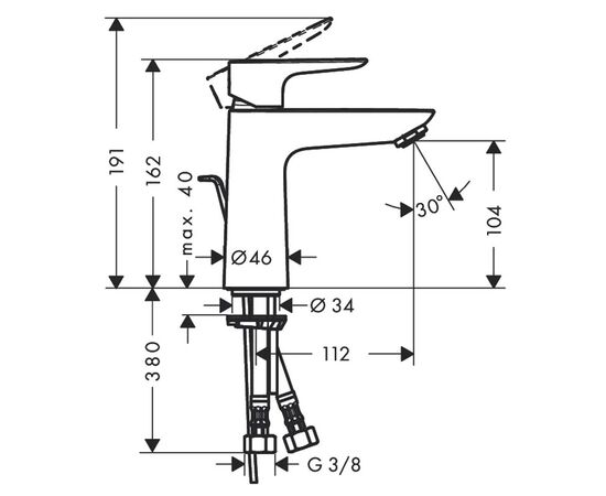 смеситель для раковины hansgrohe talis e 71710000 в Актобе фото № 3