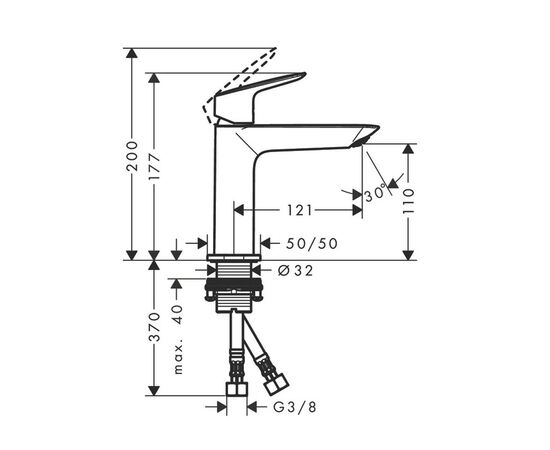 смеситель для раковины hansgrohe logis 71253000 в Актобе фото № 2