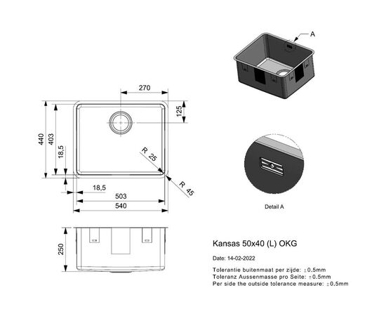 Кухонная мойка reginox kansas 50x40 l okg r19054 в Актобе фото № 4