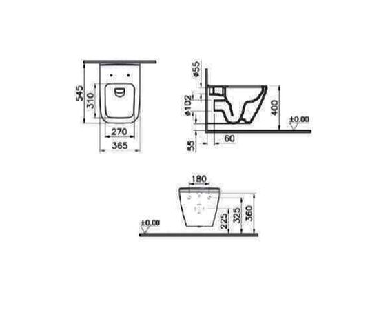 унитаз подвесной vitra integra square 7082b003-0075 rim-ex в Актобе фото № 4