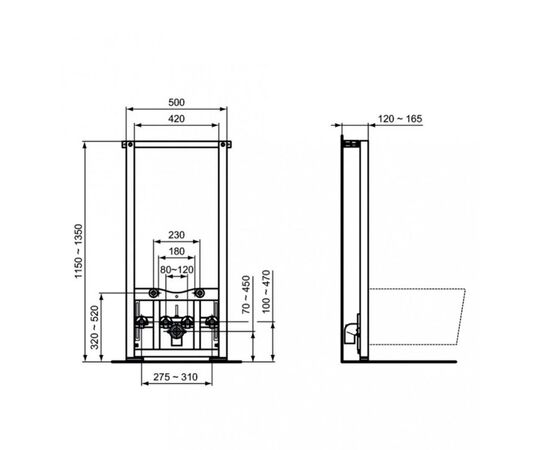 Инсталляция для биде ideal standart r016267 в Актобе фото № 2