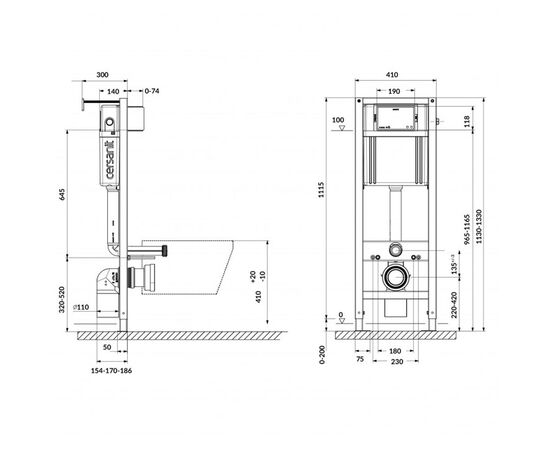 Инсталляция cersanit aqua smart m 40 в Актобе фото № 2