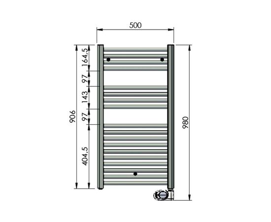 Полотенцесушитель zehnder aura 90x50 pbebz-090-50/mq черный в Актобе фото № 2