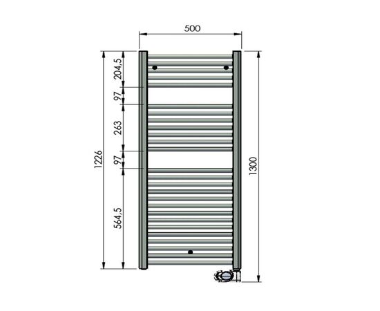 Полотенцесушитель zehnder aura 120x50 pbebz-120-50/mq черный в Актобе фото № 2