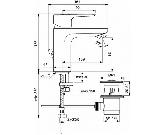 смеситель для раковины ideal standard ceraplan iii bc560aa в Актобе фото № 3