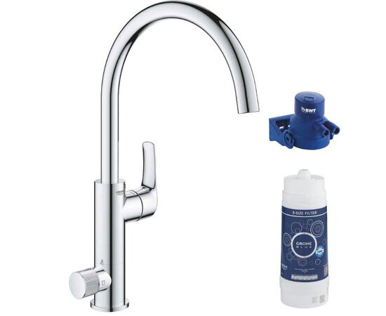 смеситель для кухни grohe blue pure eurosmart 119708 с фильтром для очистки воды в Актобе фото № 1