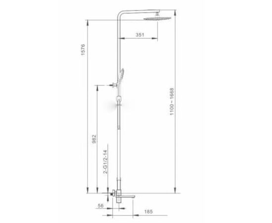 Душевая система gappo g2418-1 хром в Актобе фото № 3