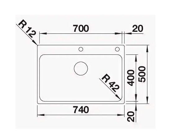 Кухонная мойка blanco solis 700-u (526125) под столешницу в Актобе фото № 3