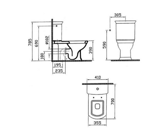 унитаз напольный  vitra serenada 9722b003-7203 в Актобе фото № 2