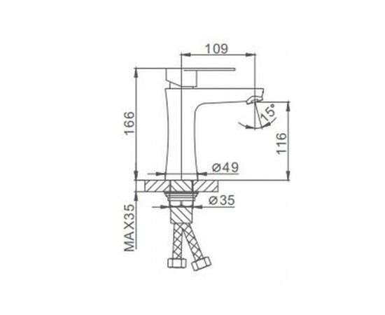 смеситель для раковины frap f1048 сатин в Актобе фото № 3