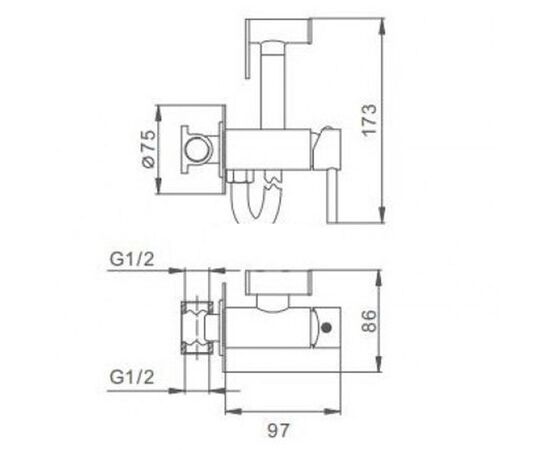 Гигиенический душ frap f7505-2 встраиваемый в Актобе фото № 2