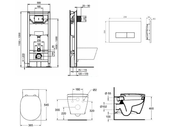 Комплект ideal standard connect e803501 prosys oleas m2 r0121aa в Актобе фото № 2