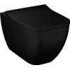 унитаз подвесной vitra shift 7742b083-0075 черный, тонкое сиденье с микролифтом в Астане фото № 1