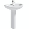раковина с пьедесталом grohe bau ceramic 39421000 60 см, альпин-белый в Астане фото № 1