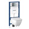унитаз с инсталляцией geberit smyle square 500.300.21.s в Астане фото № 1