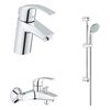 Набор смесителей 3в1 grohe eurosmart 124446 для ванной комнаты в Астане фото № 1