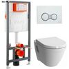 Комплект vitra s50: унитаз безободковый 7740b003-0075 с инсталляцией и кнопкой в Астане фото № 1