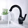 Lm5406bg le mark swan смеситель для умывальника монолитный, черный/золото (315r) с донным клапаном в Астане фото № 1