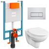 унитаз с инсталляцией 4в1 vitra v-fix core 800-1875, normus 7855b003-0075 lift, клавиша root s хром в Астане фото № 1