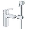 смеситель для раковины grohe eurosmart 23124003 с гигиеническим душем, хром в Астане фото № 1