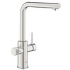 смеситель для кухни grohe blue pure minta 30590dc0, выдвижной излив, суперсталь в Астане фото № 1