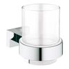 стакан с держателем grohe essentials cube glass 40755001, хром в Астане фото № 1