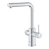 смеситель для кухни grohe blue pure minta 30590000, выдвижной излив, хром в Астане фото № 1